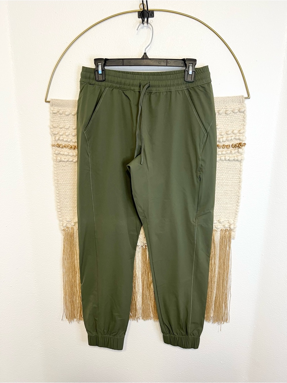 Title Nine Olive Green Elastic Waist Performance Joggers Womens S